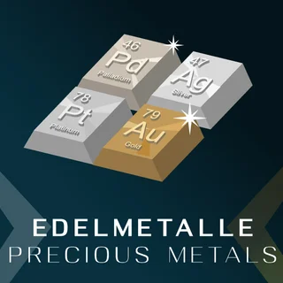 Barren aus Palladium, Silber, Platin und Gold